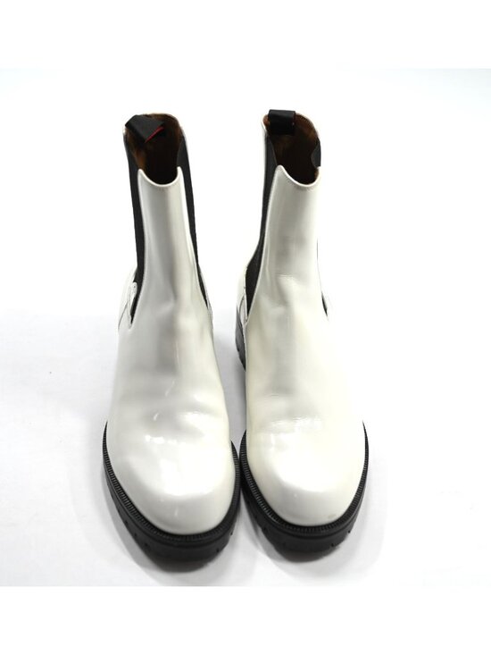 Christian Louboutin Motok Leather Chelsea Boots in White main image 9